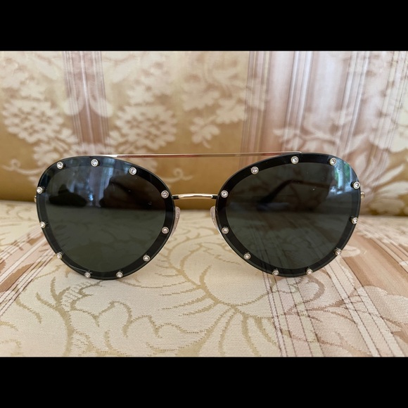 Valentino Swarovski Crystal Embellished Sunglasses - Picture 2 of 5